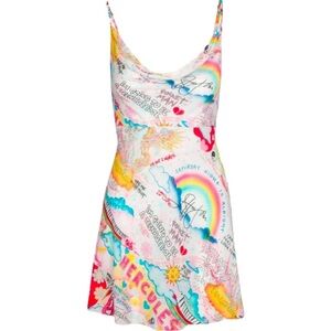 Réalisation Par Elton John Silk Mini Dress-size Small new without tags condition